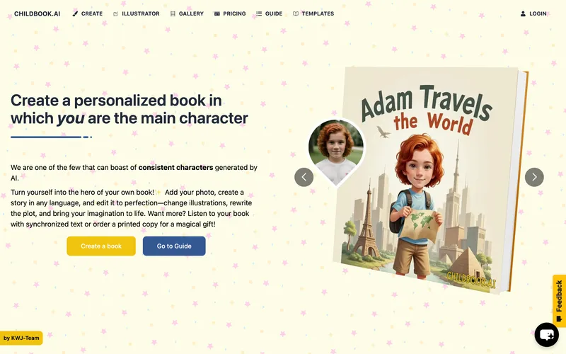 Childbook.ai landing page