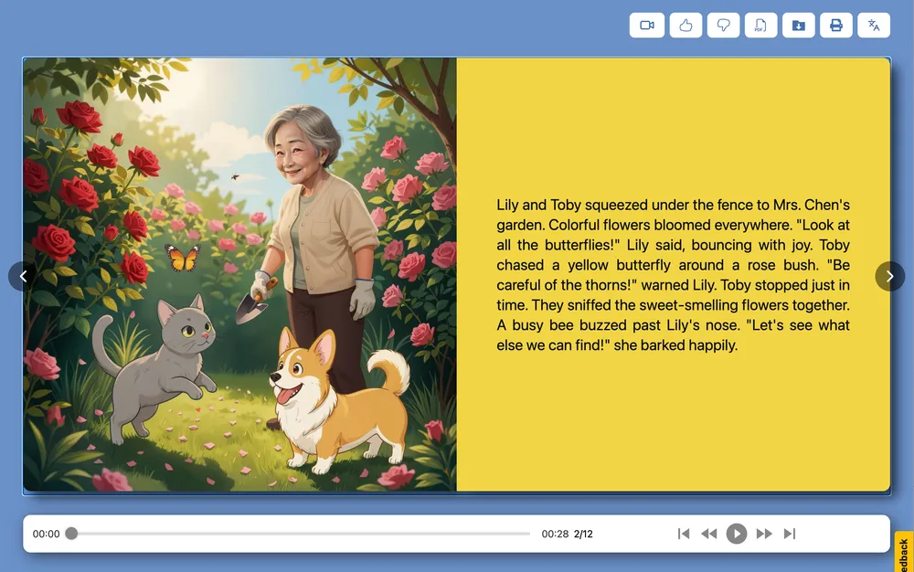 Example spread from a Childbook.ai book