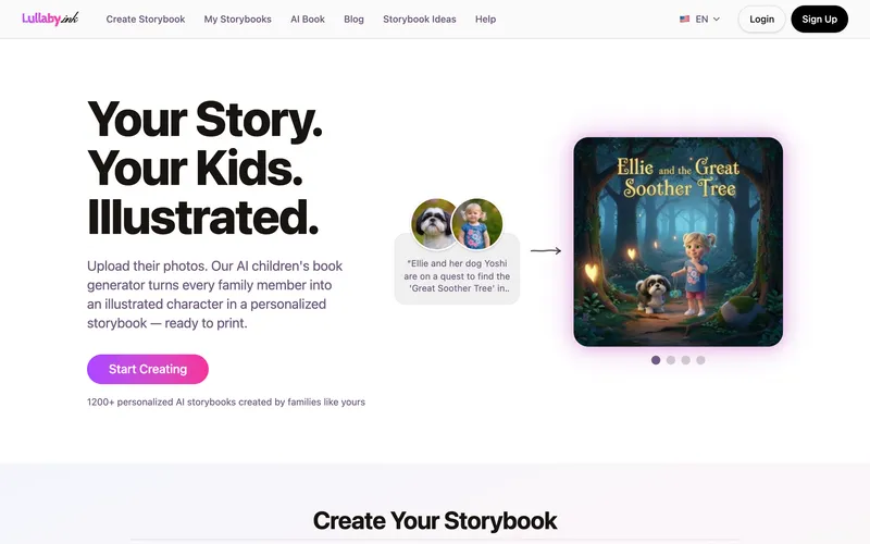 Lullaby.ink landing page