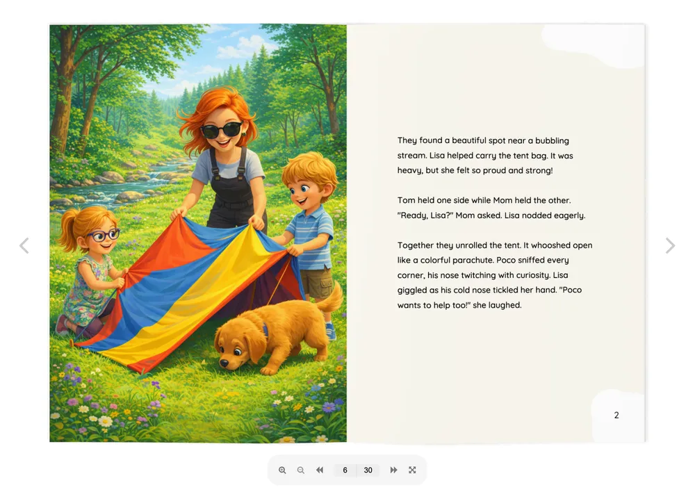 Example spread from a Magical Children's Book book