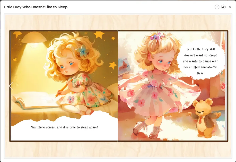 Example spread from a ReadKidz book